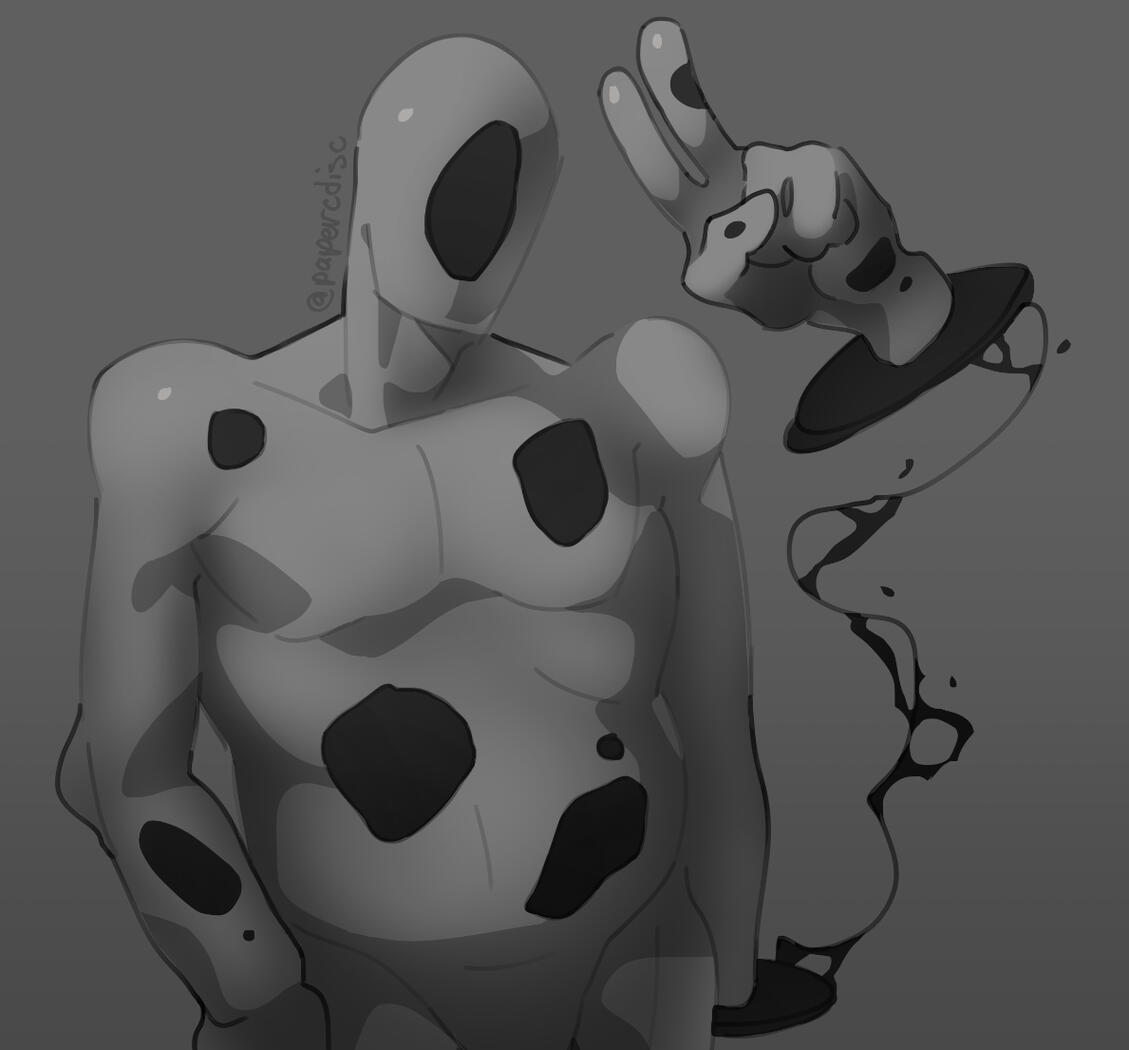 Half Body (monochrome cel shading) - $25